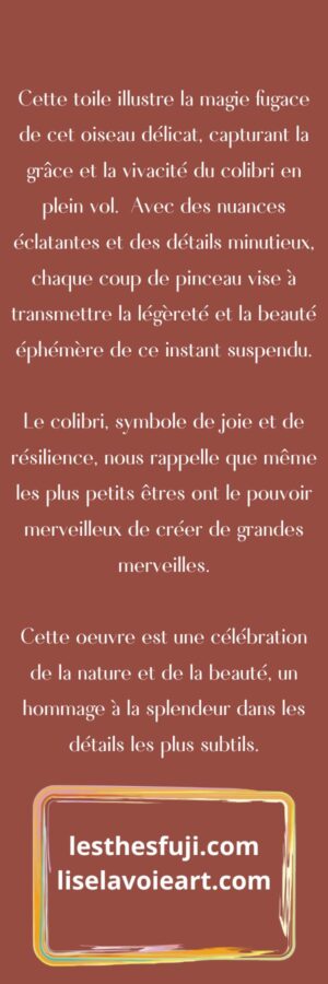 Signet L'éclat du colibri - endos