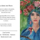 La Dame aux Fleurs carte de souhait recto verso Lise Lavoie Art