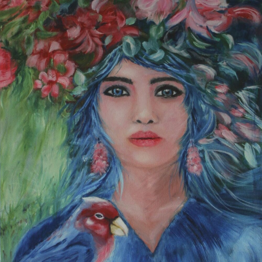 Cahier de notes – La dame aux fleurs