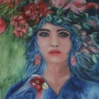 Cahier de notes – La dame aux fleurs