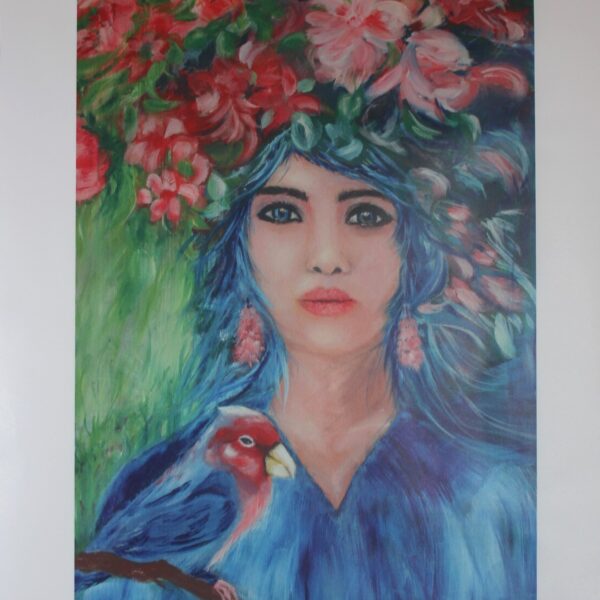 La dame aux fleurs - impressions art print