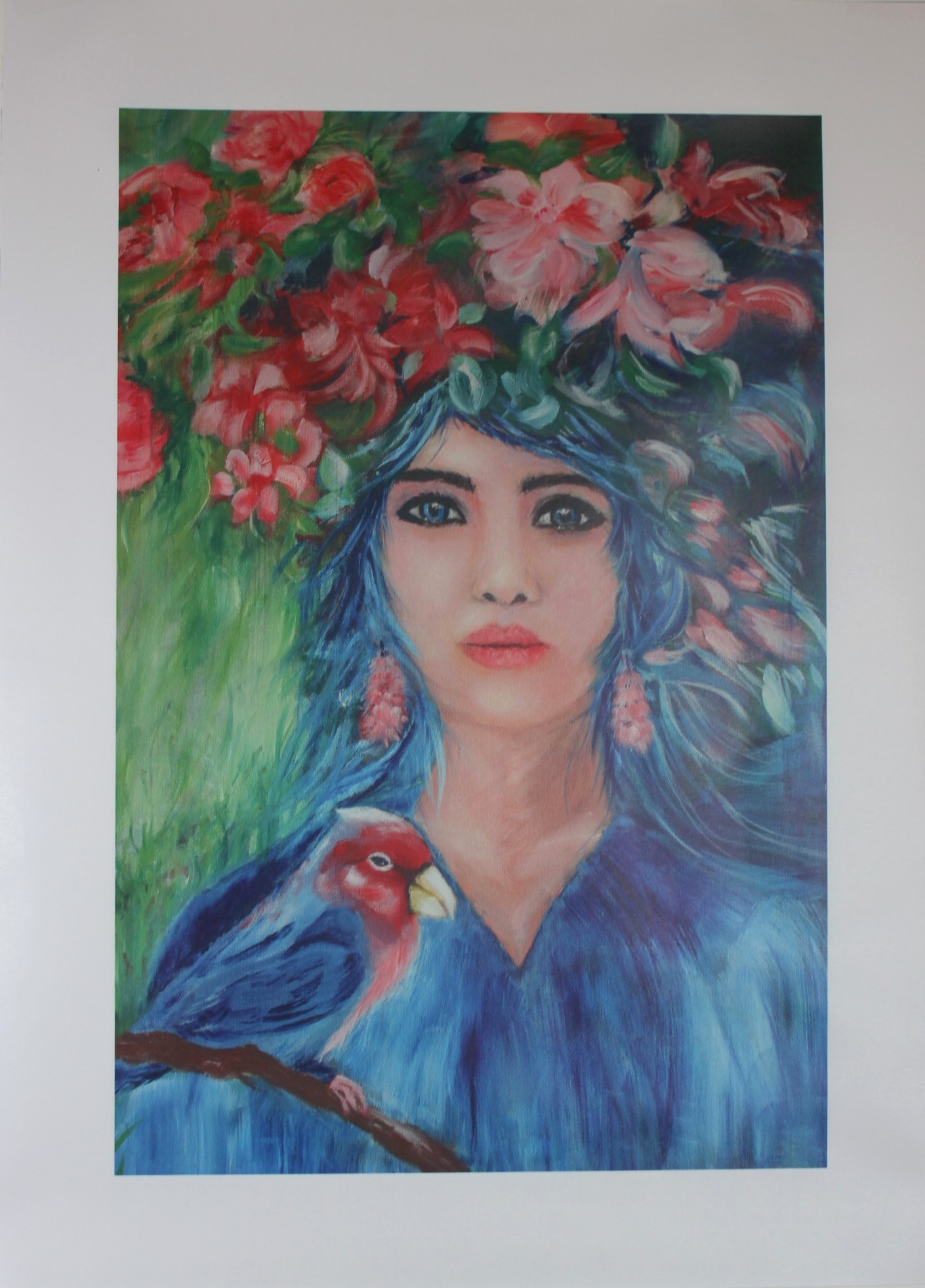 la-dame-aux-fleurs-impression-art-print.jpg La dame aux fleurs - impressions art print