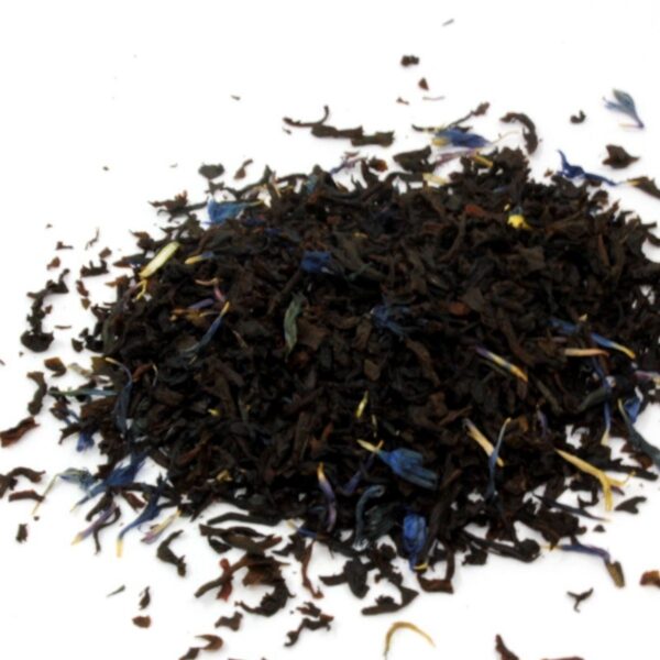 Mélange de thé noir Earl Grey avec pétales de bleuets
