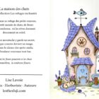 Carte de souhait 5x7 recto verso La Maison des Chats illustration et poème Les Refuges Enchantés Lise Lavoie Shefford Québec